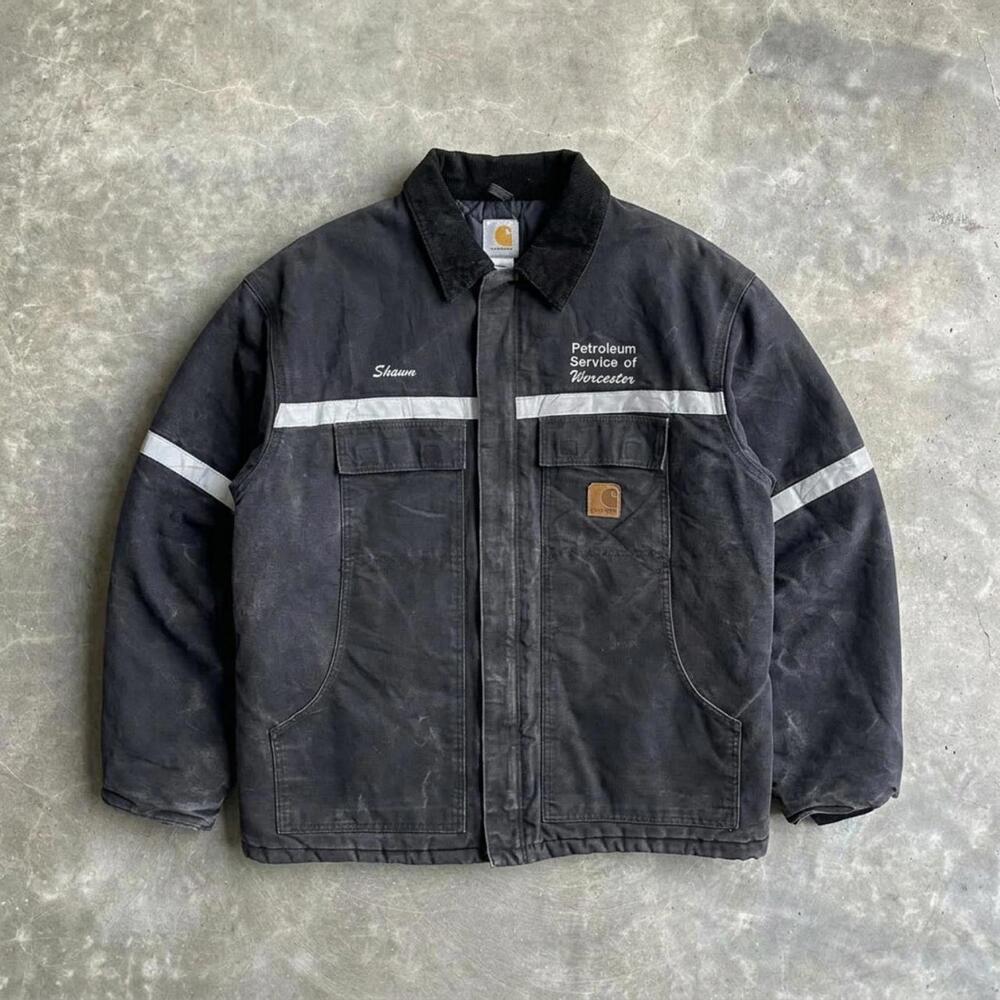 Vintage Carhartt Work Jacket Reflective Stripe XXL